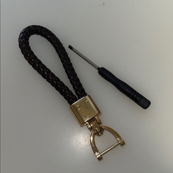 NEW Dark Elegant Brown Braided Keychain with screw Driver - Picture 1 of 3